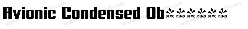Avionic Condensed Ob字体转换